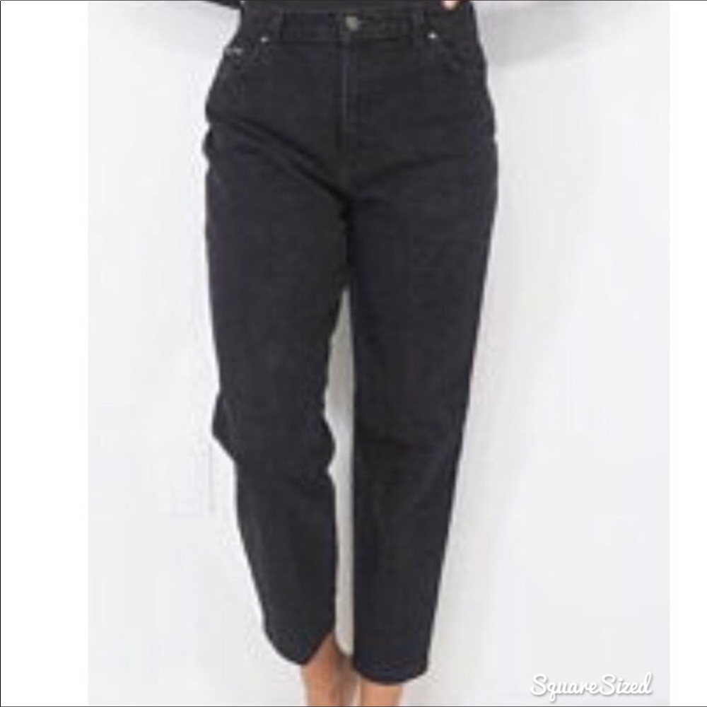 Vintage Lee Black High Rise Straight Leg Jeans